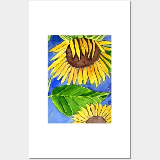 Bright Sunflowers Mixed Media Art Posters and Art